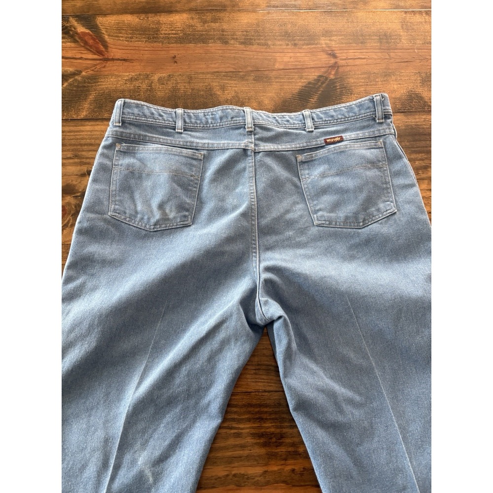 Wrangler Regular Fit Jeans Mens 44x30 Light Blue Vintage High Rise 85498LB